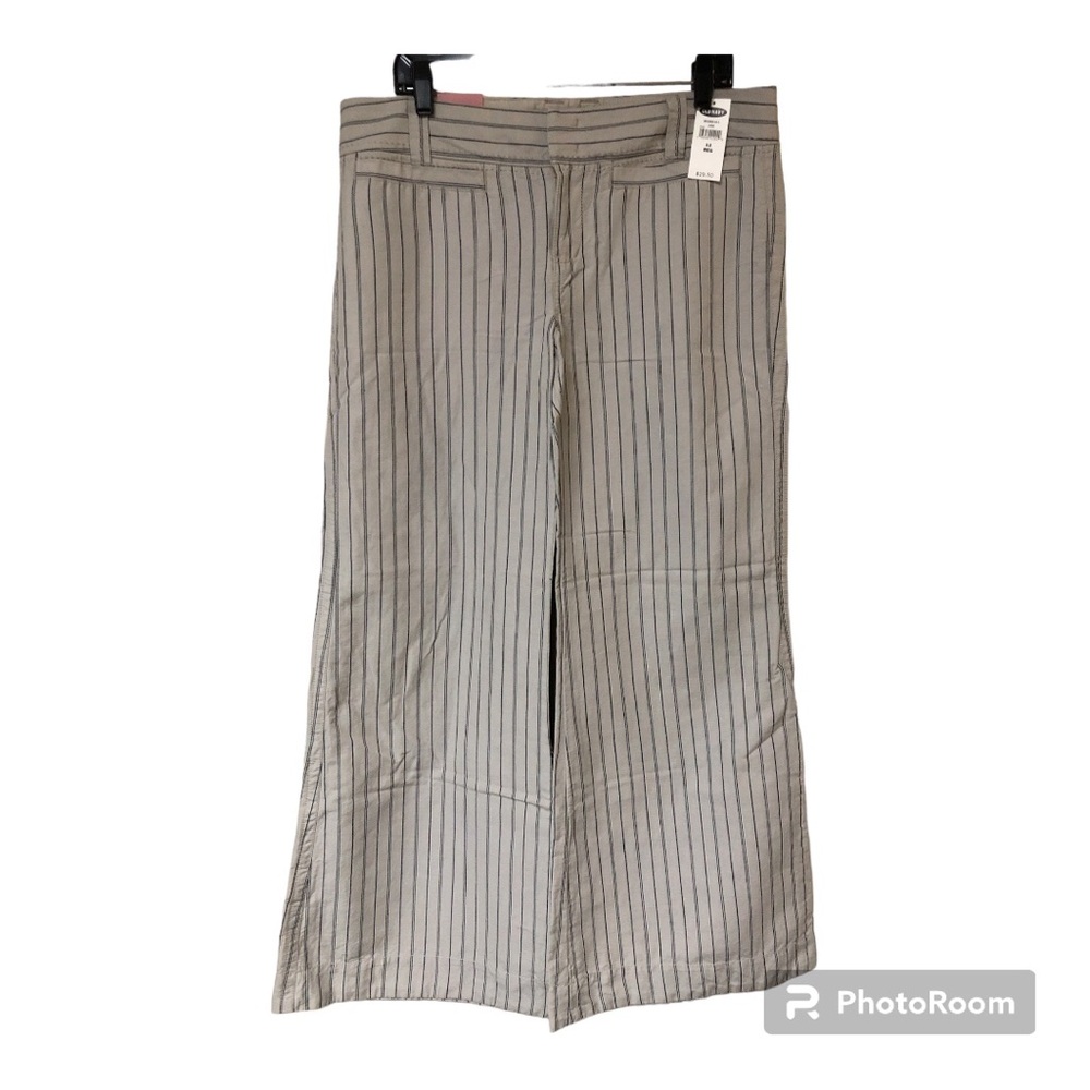 NWT Old Navy Wide Leg, Mid-Rise Linen Blend Pants. Women’s size 12.